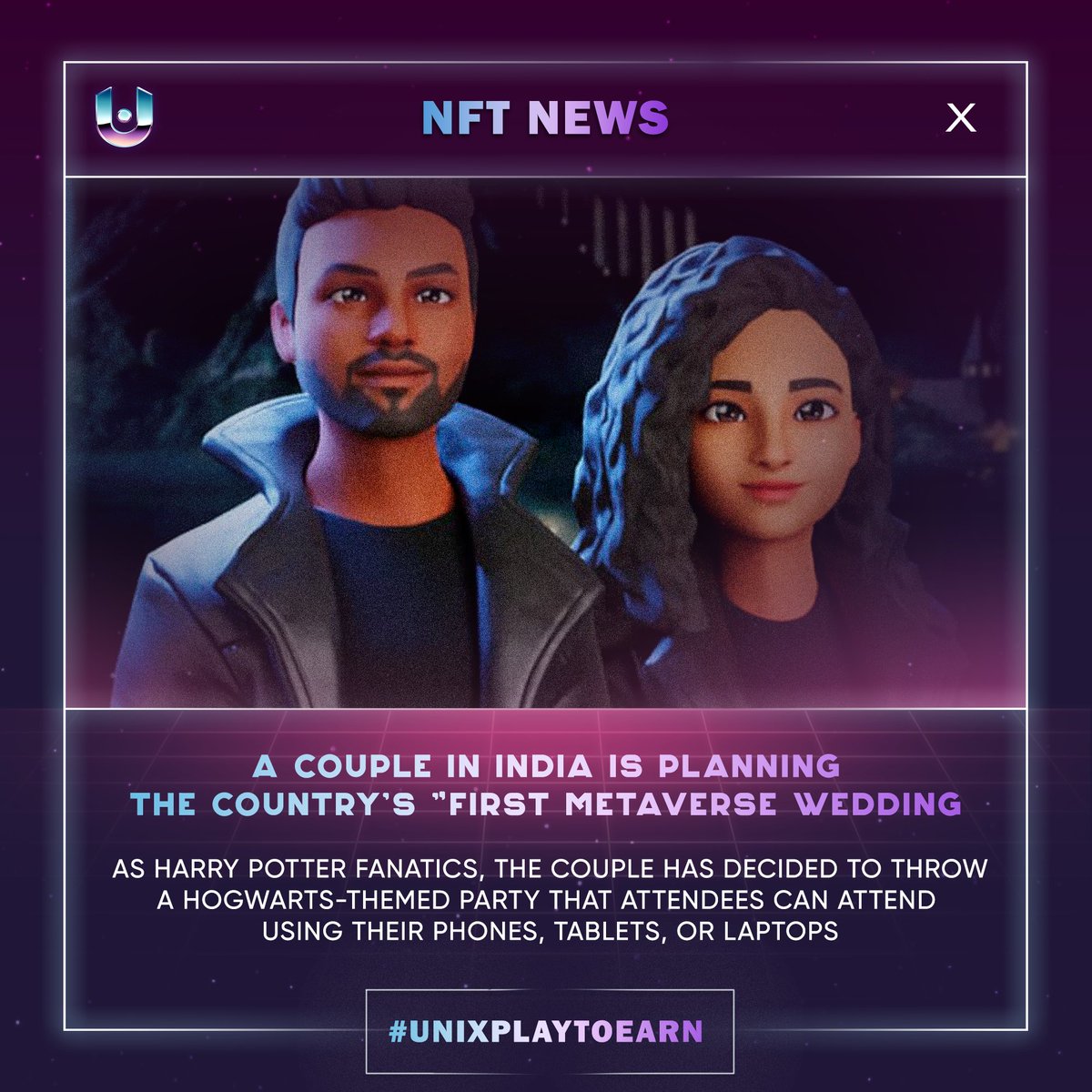 unixcorpgg's tweet photo. Even if the pandemic made us separated from our family and friends, it is not the end of how we can interact with them! Just like the Indian couple who planned their wedding into #Metaverse!

If there's a will, there is always a way!

Source: 
https://t.co/GgYcyqDoAH

#NFTNews https://t.co/iOPSjiacSK