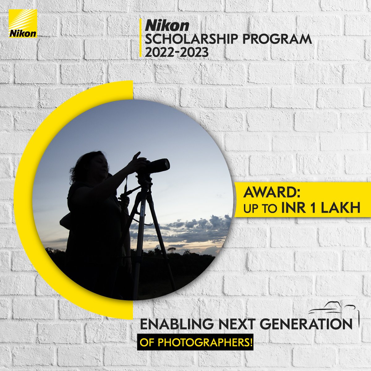 Buddy4Study's tweet photo. Nikon India is offering #scholarships up to INR 1 lakh to students for pursuing photography courses with duration of 3 months or more. If you have an inclination towards photography, apply for the Nikon Scholarship Program 2022-23 today! https://t.co/CEMGxDsZJt
@NikonIndia https://t.co/k1v2L63VsM