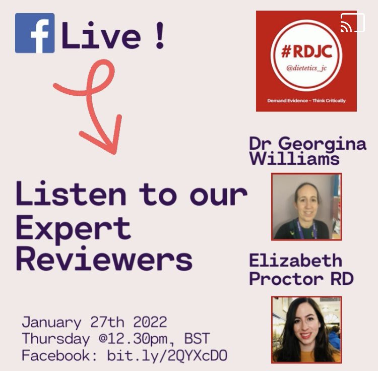 dietetics_jc's tweet photo. Today! Listen to our experts talk low energy diets in young people w/ type II diabetes 👇🏿👇🏾👇🏼 https://t.co/R3RuXqtu5H