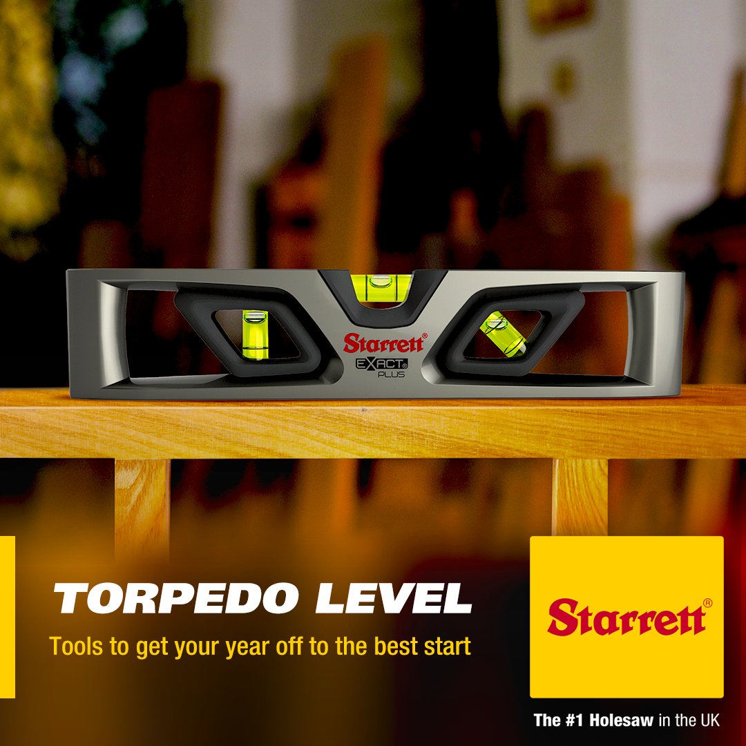 The Starrett Exact Magnetic Torpedo Level is manufactured with a 250mm (10") sturdy die cast enclosed aluminium frame and finished with durable powder coat paint, it includes impact resistant ABS plastic end caps and vertical, horizontal and 45˚ vials.

#Starrett #TorpedoLevel