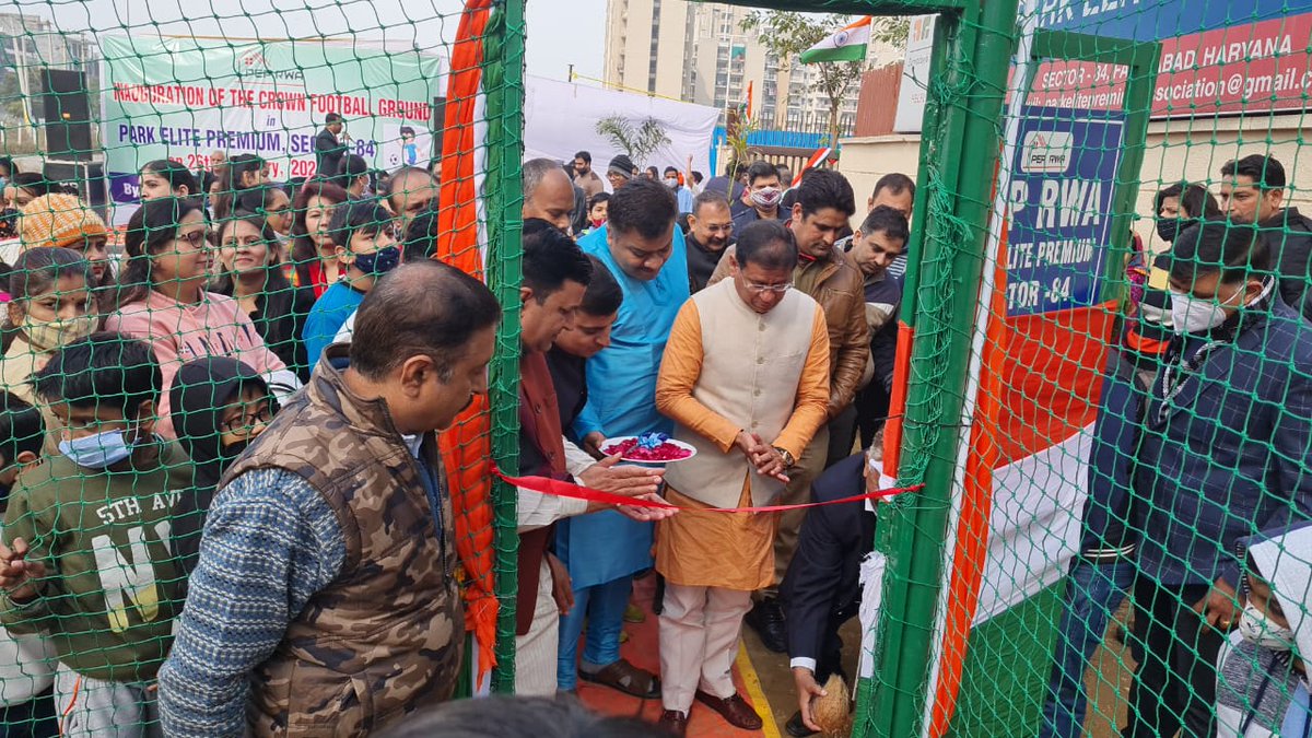 PEPRWA1's tweet photo. Inauguration of "The Crown"  football ground for PEP kids.
Now kids have dedicated, secure and their own place to play
Thanks to our MLA @rajeshnagarfbd
Shree Rajesh Nagar ji for gracing this occasion
#PEPRWA4KIDS https://t.co/nvfDpFFYcw