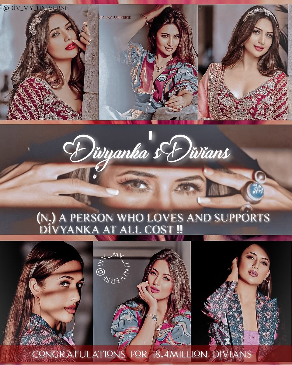 AlekhyasD's tweet photo. Divyanka's Divians 
(n.) A person who supports and loves divyanka at all cost!!! 
Blessed and proud divians ❤.. 

@Divyanka_T 
#Divyankatripathi https://t.co/SnlPV9uswp