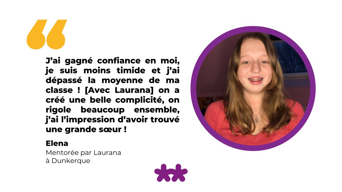 A l'occasion du #ThankYourMentorDay, Elena nous parle du super binôme qu'elle forme avec Laurana, #mentor <a href="/AFEVDunkerque/">AFEV Dunkerque</a> et de ce que cette relation lui apporte au quotidien 👇
#RemercieTonMentor😍