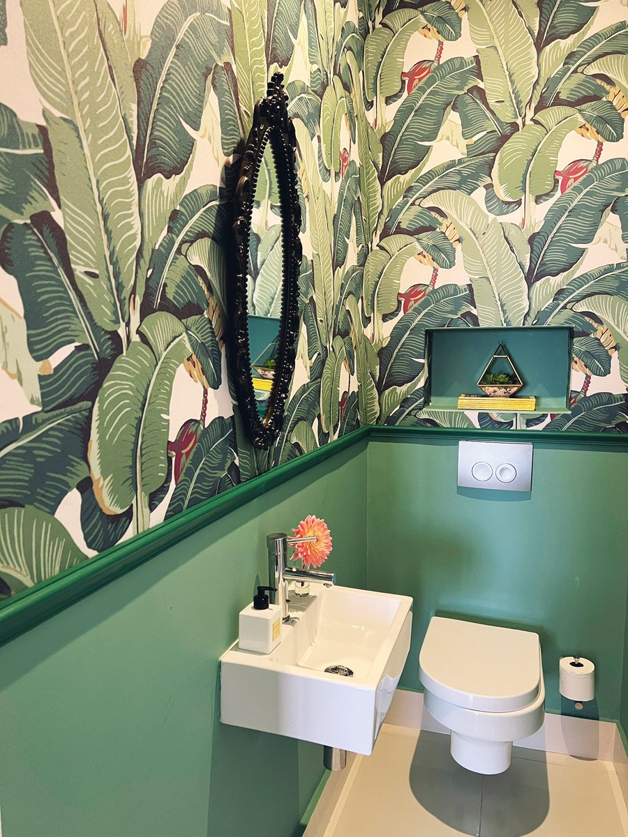 Bathroom before &amp; after. When I did that National Geographic bathroom in 2011, I was soooo proud of myself. What do you think of the makeover?