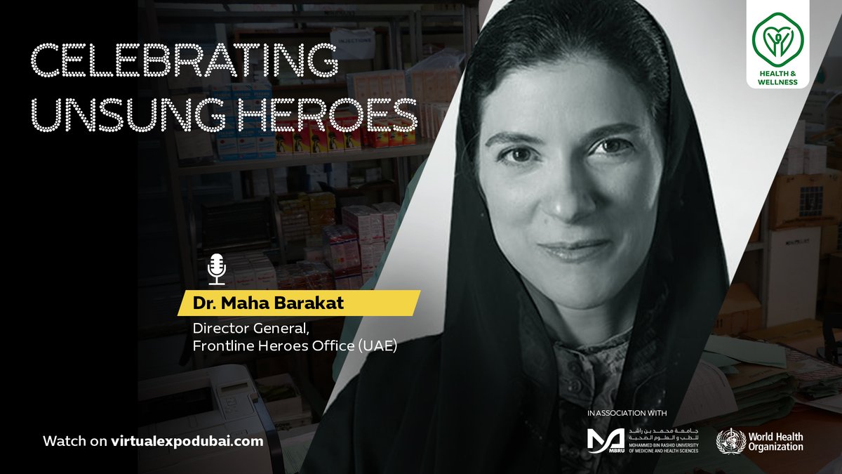 expocitydubai's tweet image. “We have an incredible gratitude to offer our frontlines. We need to make sure that we support their health physically and mentally.” — Dr. Maha Barakat

Join us virtually: bit.ly/3ACniml
@mbruniversity @who @WHOEMRO
#Expo2020 #Duba