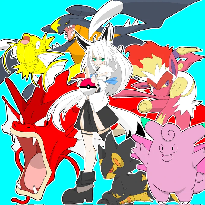 ポケモンリーグ突破おめでとう!
#絵フブキ 