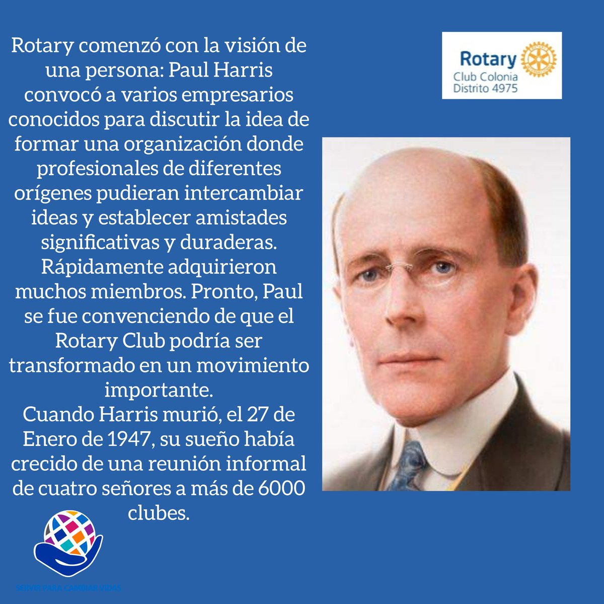 RotaryColonia's tweet image. Un día como hoy en 1947 ...