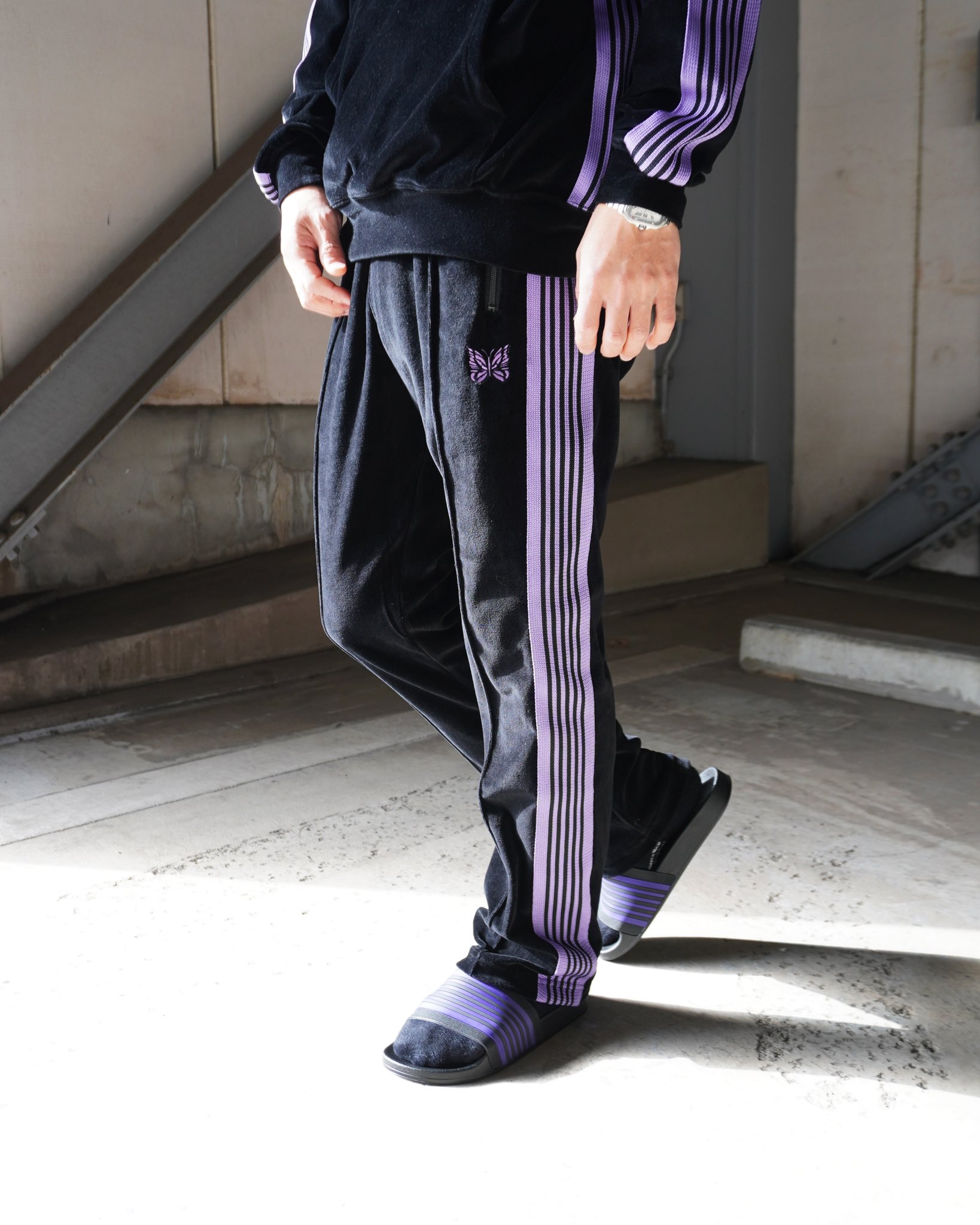 needles narrow track pants