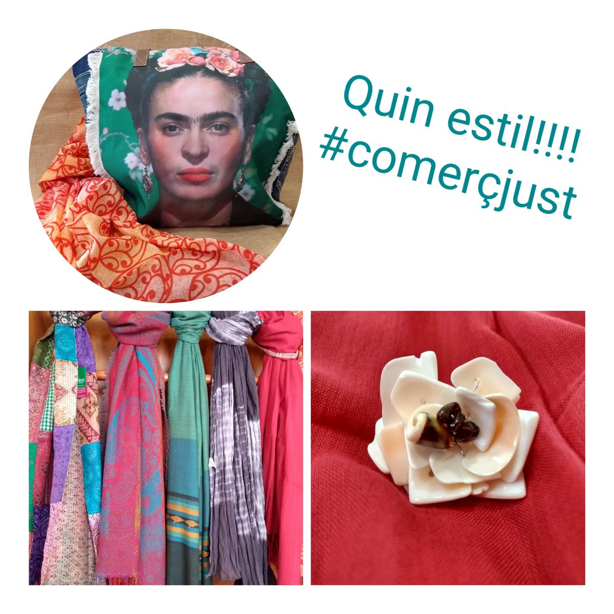 Els productors de #comerçjust fan una gran varitat de productes que us agradaran molt🤩 #consumconscient #consumresponsable #lapeixateria #foulard #anells #bosses