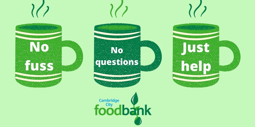 foodbankcambs's tweet photo. It only takes three steps to get help from the #Foodbank.
1. Get in touch with us
2. Speak to a referral agency 
3. Bring your voucher to your local Foodbank centre
Once here, the only question asked is "would you like tea or coffee?" Read more here: https://t.co/1ADbPBbjrz https://t.co/XhpzTOgg0F