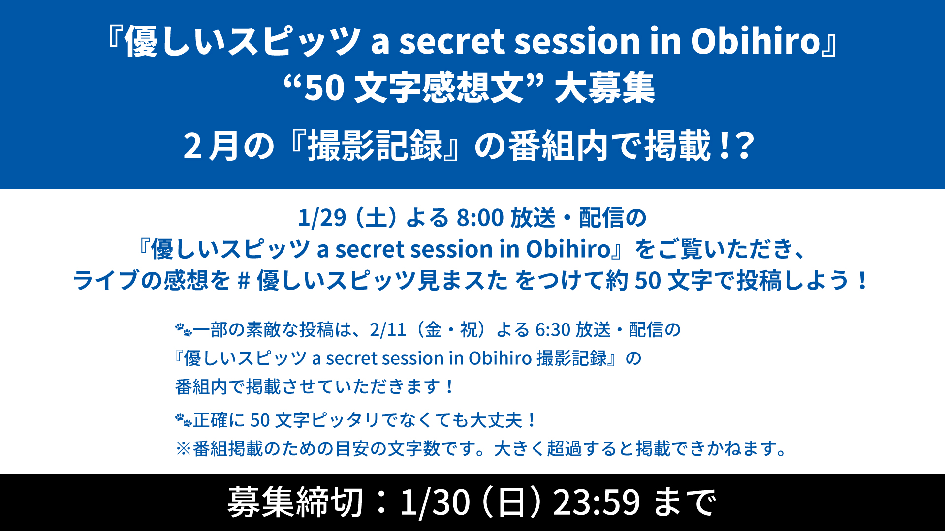 劇場版 優しいスピッツ a secret session in Obihiro｜音楽