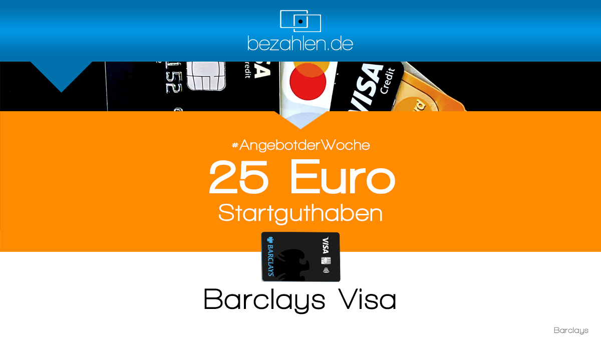 Unser #AngebotderWoche:
Die <a href="/Barclays/">Barclays Bank</a> Visa mit 25 € Startguthaben! 👇

bezahlen.de/klick/c1pp4 #Barclays #Kreditkarte