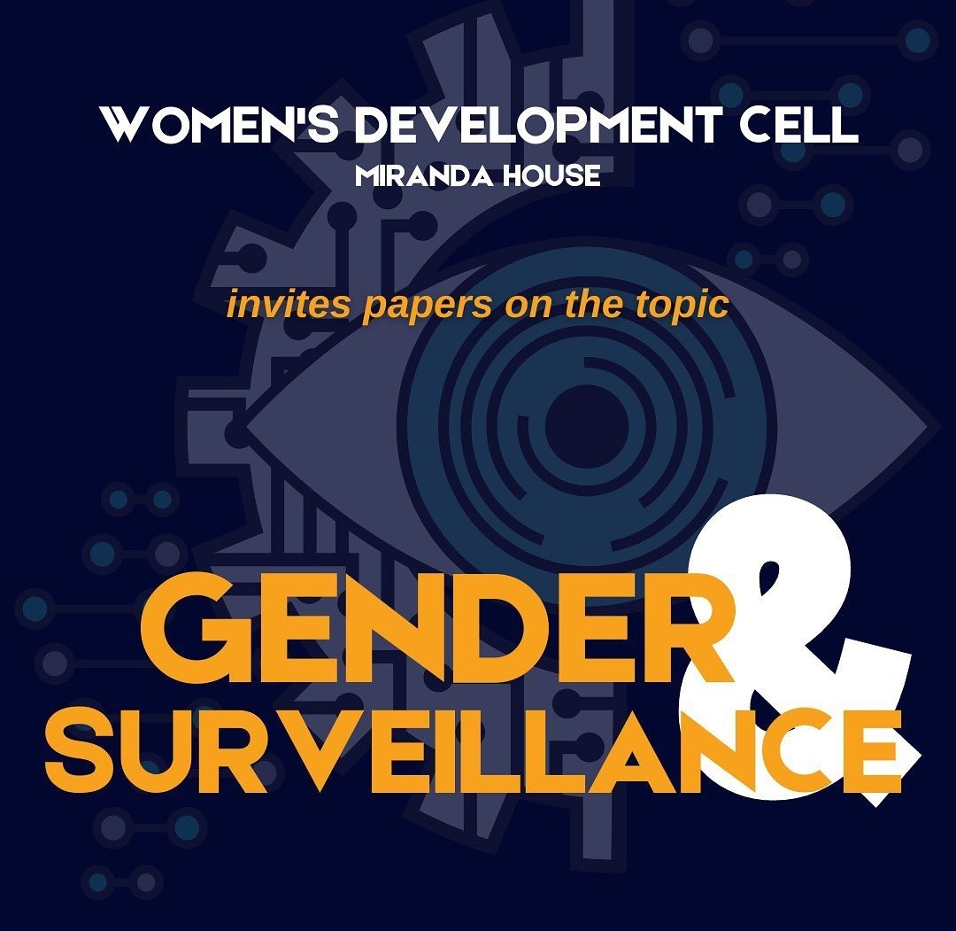 mirandawdc's tweet photo. 🚨 Call For Papers "Gender and Surveillance" #cfp #AcademicTwitter 
∆ Open to all undergraduate students across India 
∆ Extended Deadline for Abstracts: 4th February
∆ For concept note and guidelines check the link: https://t.co/IhrRkug0gW https://t.co/0vK9TpcdCr