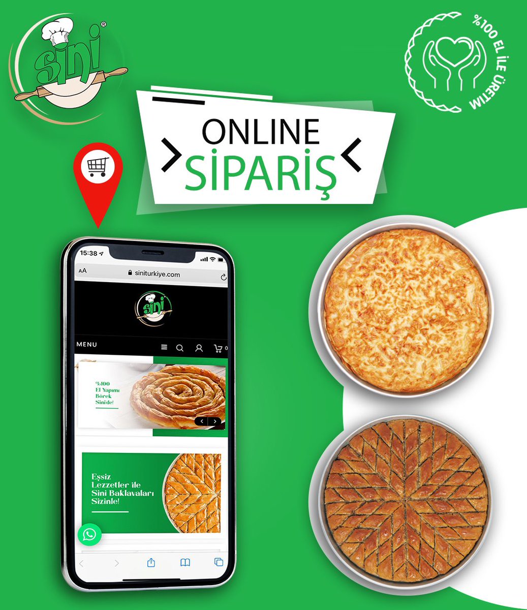 Hemen siparişinizi verin, ücretsiz ve taptaze olarak kapınıza getirelim.

7/24 Online sipariş: siniturkiye.com

Whatsapp sipariş: api.whatsapp.com/send?phone=905…

Telefonla sipariş: 444 71 71