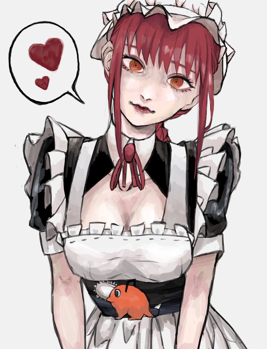 し*ぃ様 チェンソーマン　手描きイラスト　ファンアート　レゼ　マキマ　メイド服 m65774980662_1.jpg?1761858355