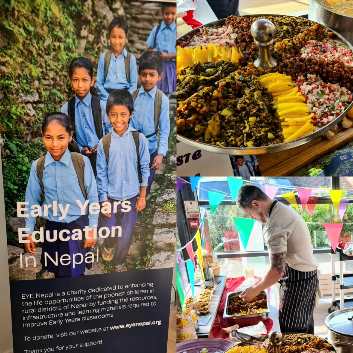 BromsgroveChef's tweet image. Head down to the Dining Hall @BromsSchool today for some Nepalese Delights cooked up by Chef @Ben_Buxton. Spreading awareness for an incredible charity EYE Nepal!