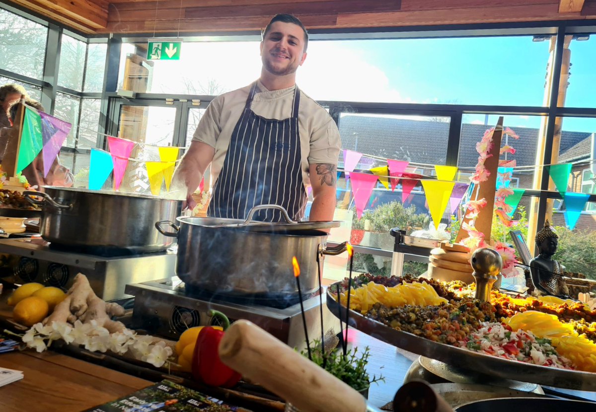 BromsgroveChef's tweet image. Head down to the Dining Hall @BromsSchool today for some Nepalese Delights cooked up by Chef @Ben_Buxton. Spreading awareness for an incredible charity EYE Nepal!
