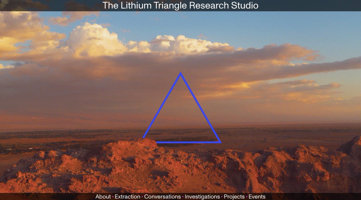 TODAY - 27.01.22 at 19:00

Join <a href="/EA_RCA/">RCA Environmental Architecture</a> for the The Lithium Triangle Research Studio Website Launch

@GodofredoEnes with Georgia White, <a href="/alonsobarros/">Alonso Barros</a> and Rolando Humire Coca.

>> Free to join, details here: bit.ly/3g3vYsI

#WIP2022 #architecture