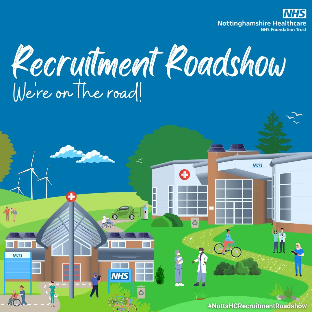 NottsHealthcare's tweet photo. We are excited to announce that we will be starting our 2022 Recruitment Roadshow on Sat 5 February, at Duncan Macmillan House, Mapperley, our Trust's HQ.  It aims to bring our role opportunities to you in the local community. More info here: https://t.co/pZxsiyKirB https://t.co/qK6cz4E9uJ