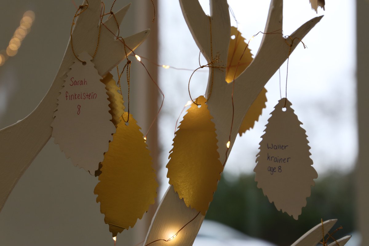We mark #HolocaustMemorialDay with our Remembrance Tree. Students and staff have written the names of children murdered in the Holocaust onto the gold leaves. Our Assembly reminded us to stand up v. injustice, as concentration camps cannot exist in a society based on fairness.
