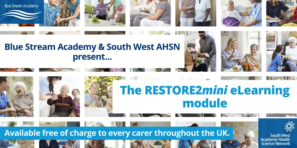 Blue Stream Academy (@bluestreamnews) on Twitter photo Developed alongside the @sw_ahsn, #BlueStreamAcademy are pleased to present the #RESTORE2mini eLearning module, available free of charge for carers throughout the UK!
Get in touch with our Nursing & Care Home Suite Manager to find out more, nch@bluestreamacademy.com! Developed alongside the @sw_ahsn, #BlueStreamAcademy are pleased to present the #RESTORE2mini eLearning module, available free of charge for carers throughout the UK!
Get in touch with our Nursing & Care Home Suite Manager to find out more, nch@bluestreamacademy.com!
