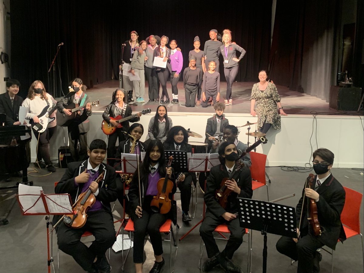 AcademyArkMusic's tweet photo. We had a great time yesterday collaborating with @ArkElvinAcademy as we rehearsed our music/dance entry for the Barbican. https://t.co/SMr3fgWaCz
