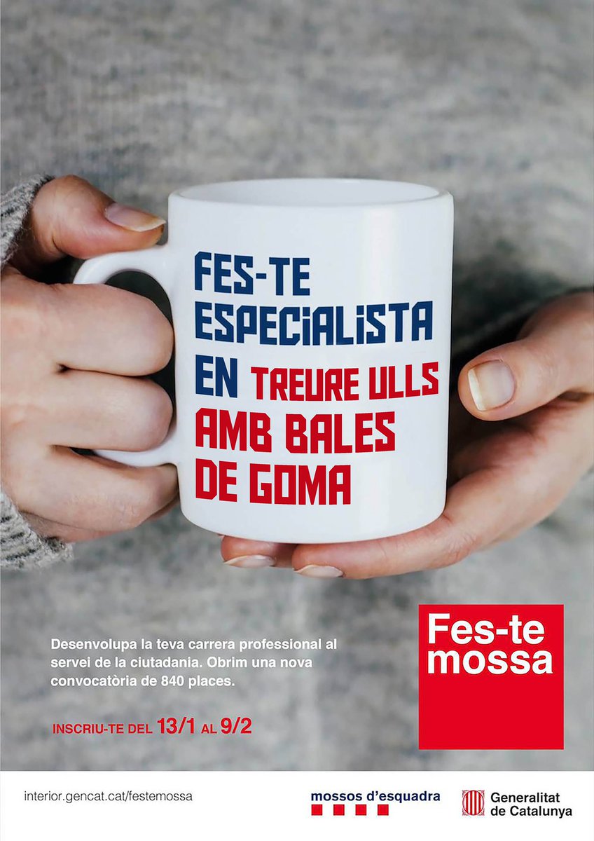 femis_de_gracia's tweet photo. “Fes-te especialista en violència masclista, fes-te mossa”
Diu qui ens revictimitza cada vegada que anem a denuncia, qui exerceix violències a diari, que treu ulls amb bales de goma, que reprimeix al feminisme i blanqueja la extrema dreta.
Un cos policial amb una base masclista. https://t.co/OnloazLQrb
