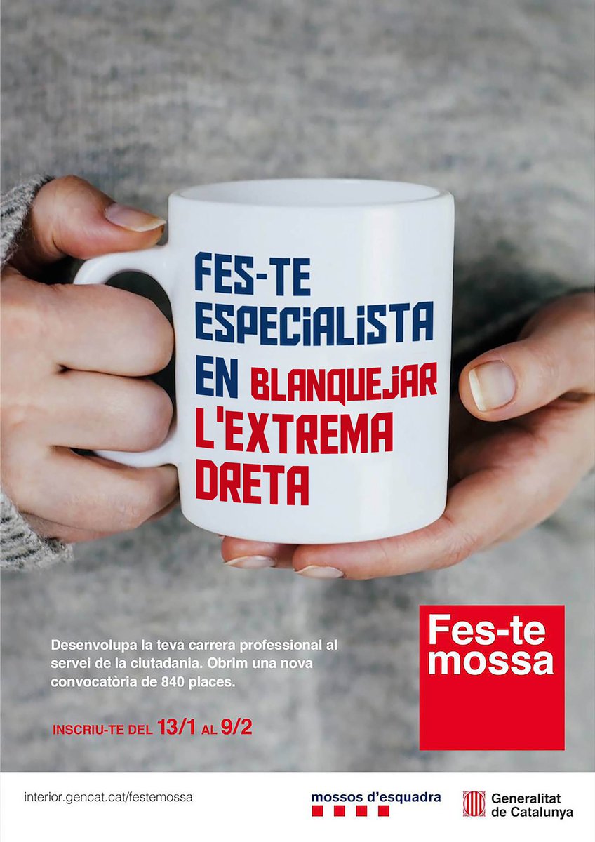 femis_de_gracia's tweet photo. “Fes-te especialista en violència masclista, fes-te mossa”
Diu qui ens revictimitza cada vegada que anem a denuncia, qui exerceix violències a diari, que treu ulls amb bales de goma, que reprimeix al feminisme i blanqueja la extrema dreta.
Un cos policial amb una base masclista. https://t.co/OnloazLQrb