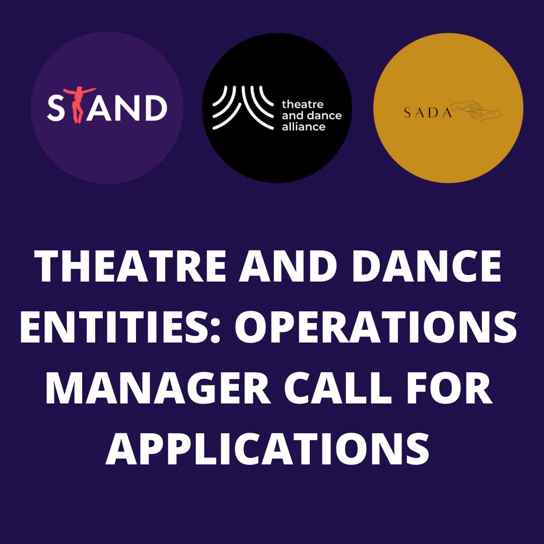 The Theatre and Dance Alliance (TADA), South African Dance Alliance (SADA) and Sustaining
Theatre and Dance (STAND) Foundation seek to appoint a highly skilled and experienced Operations Manager to work across all three entities. standfoundation.org.za/theatre-and-da…