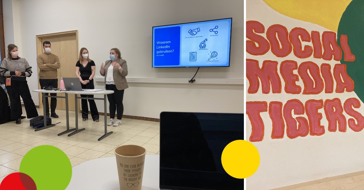 Outsource Communications (@outsource_be) on Twitter photo Vorige week zaten Leen & Elise in de jury bij <a href="/ThomasMoreBE/">Thomas More-hogeschool</a> om de nieuwste lichting digital media managers te beoordelen. 👩🏫 In opdracht van Outsource gaven 4️⃣ #studenten een training vol #linkedintips. En dat deden ze 👌! Meer projecten met zo'n social media tigers? Yes pls! Vorige week zaten Leen & Elise in de jury bij <a href="/ThomasMoreBE/">Thomas More-hogeschool</a> om de nieuwste lichting digital media managers te beoordelen. 👩🏫 In opdracht van Outsource gaven 4️⃣ #studenten een training vol #linkedintips. En dat deden ze 👌! Meer projecten met zo'n social media tigers? Yes pls!
