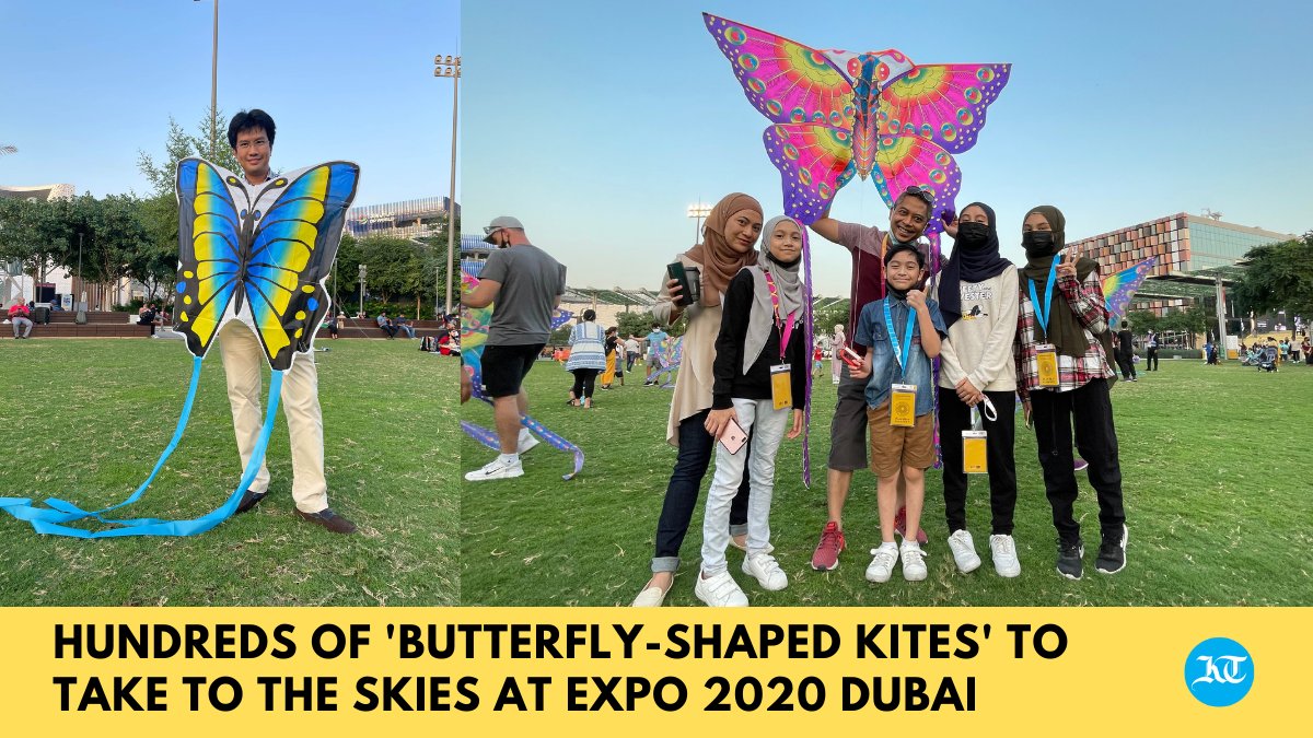 khaleejtimes's tweet photo. Hundreds of 'butterfly-shaped kites' to take to the skies at #Expo2020's #Malaysia Pavilion.
The kite-flying event is not only to celebrate a tradition but also to create an awareness of the pavilion's #MyButterflyEffect campaign. Read more: https://t.co/DlLKwg8H0L https://t.co/OMvT4jj8NV