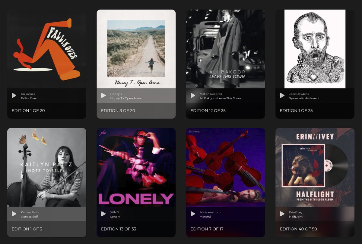 ns_human's tweet photo. Treated myself to some diverse and refreshing music today.

Thank you @erinivey @kaitlynraitz @millionrecords_ @Alicia_Enstrom @xandforshort @jackdawkinsraps @semajira https://t.co/8SN7OXDSli
