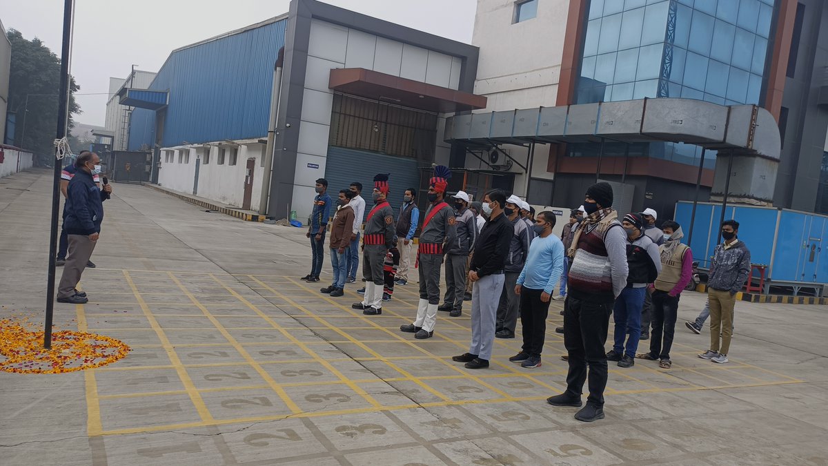 GoGreyOrange's tweet photo. With pride in our hearts &amp; hope in our eyes, we salute our nation. This year too, the #gforce assembled to celebrate the 73rd Republic Day of India, at GreyOrange. #LifeAtGO #GOCulture https://t.co/DXNfJpK17S
