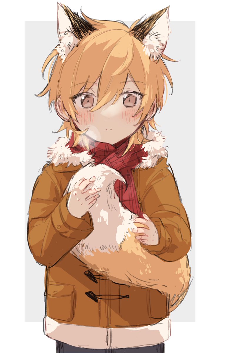 animal ears 1boy male focus fox ears tail blush fox tail  illustration images