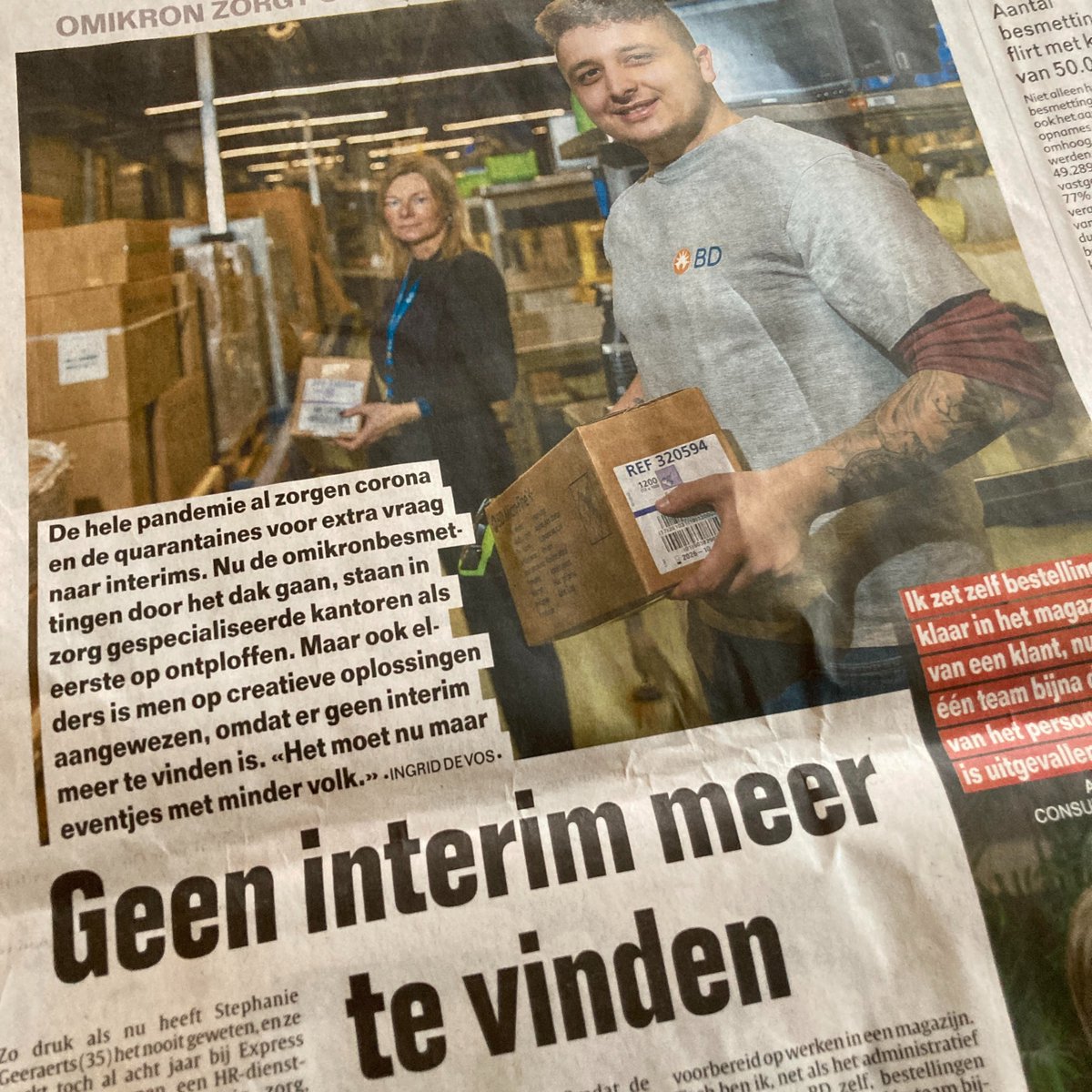 Onjuiste titel <a href="/HLN_BE/">HLN.BE</a>. Er zijn heus nog UZK'en te vinden, al zorgt omikron voor extra druk op de al krappe arbeidsmarkt. Onze mensen doen er alles aan om uitvallend personeel snel te vervangen. En soms betekent dat ook een handje meehelpen op de werkvloer zoals Aron.