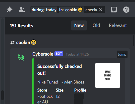 Today was my biggest cook yet!!
TN of the year, $35 PAS or reselling at $450+ in AU 
bot. <a href="/KylinBot/">KylinBot</a> (85% of checkouts) <a href="/Cybersole/">Cybersole</a> (15% of checkouts)
proxy. <a href="/NoontideProxies/">Noontide Proxies</a> <a href="/guavaproxies/">Guava Proxies</a> <a href="/JTProxies/">JT Proxies</a> @Leafproxies 
cg. <a href="/Amenityio/">Amenity</a> tunednotify