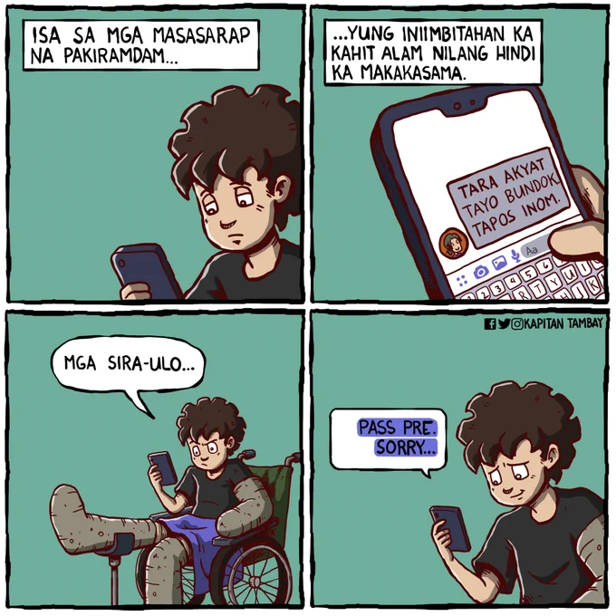 "Di naman makakasama yun..."
"Text mo pa rin." 
