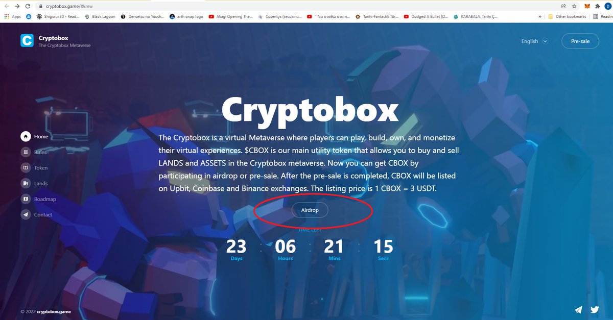 dnzmerolm's tweet photo. Airdrop cryptobox free 10 CBOX tokens (30 usd stimate price)
Click Airdrop and enter your address, thats all.
( After 50 Cbox you may withdraw)
https://t.co/FWb3LFkqzk

#Airdrop #Free #cryptocurrency #cbox https://t.co/46iTmOHggK
