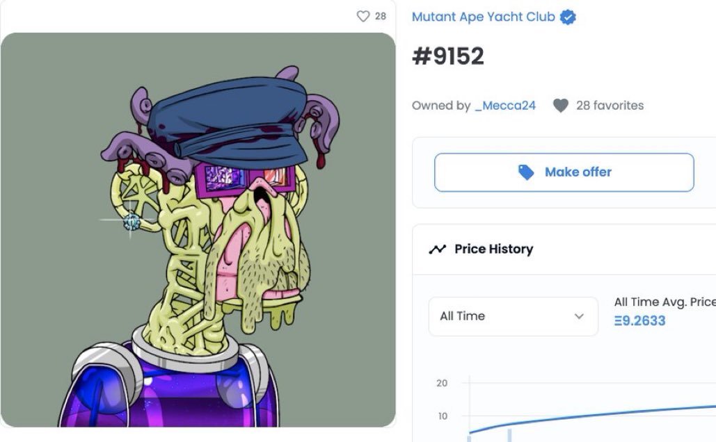 3333Sparky's tweet photo. Fr @kanesugar111 (#CycloTurtles #CycloGang #CycloVerse) has a fucking sick looking Mutant Ape! LFG #MAYC 🥶🥶🥶 the drip is real 💎 https://t.co/AiO72OlbGn
