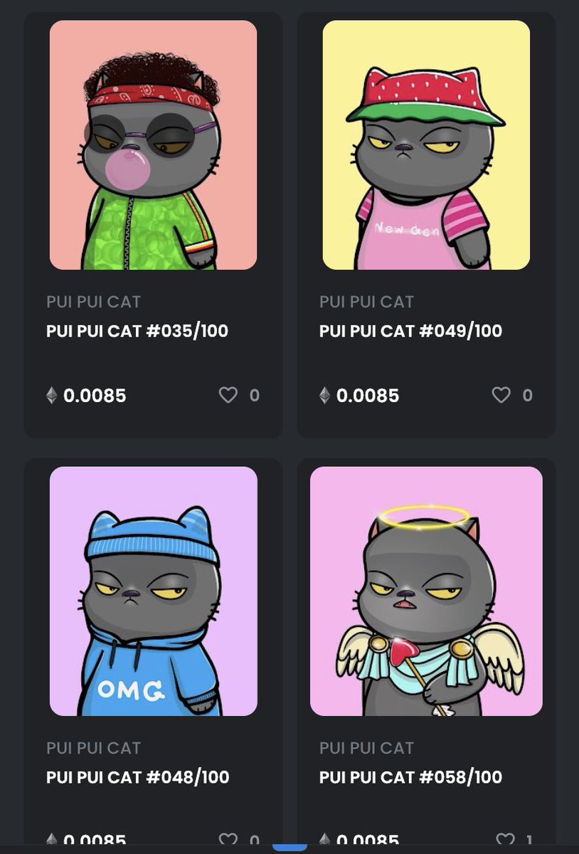 smileInn_'s tweet photo. More cats available by @DaisyxCatPlanet check out #puipuicat
https://t.co/emSL97JjxV
#NFTcollectibles #nftcollector #NFTCollection https://t.co/kw5cexs56O
