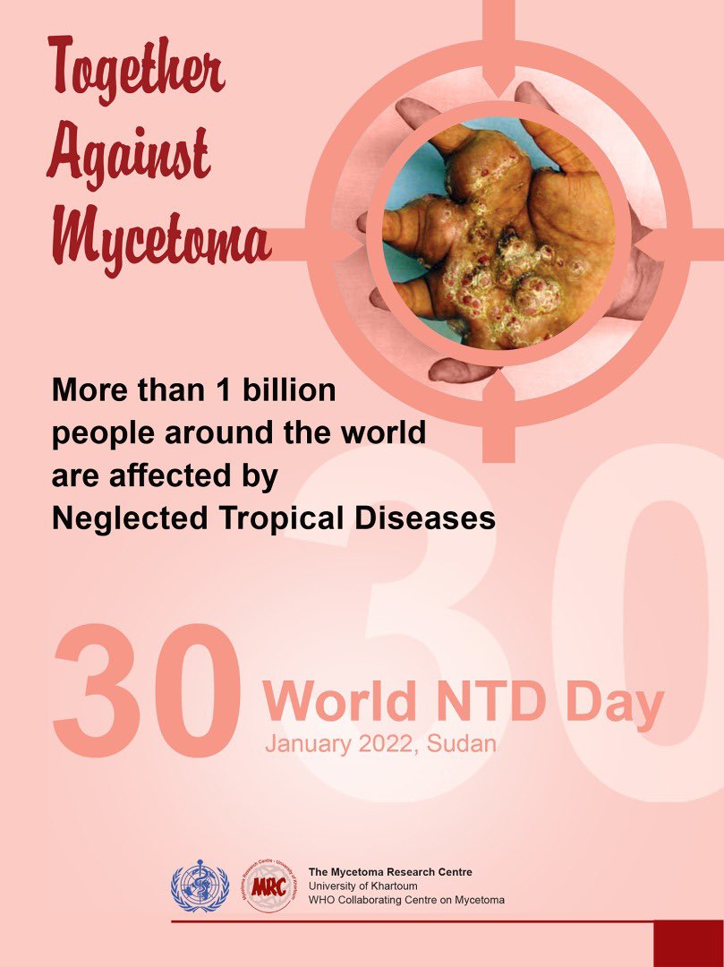 #Mycetoma is one of the #NTDs affecting the poorest populations in the most remote areas. As existing treatments for #eumycetoma have only a 35% cure rate, amputation is often the only way to save patients. Quite unacceptable. #BestScienceforAll #BeatNTDs #100percentcommitted
