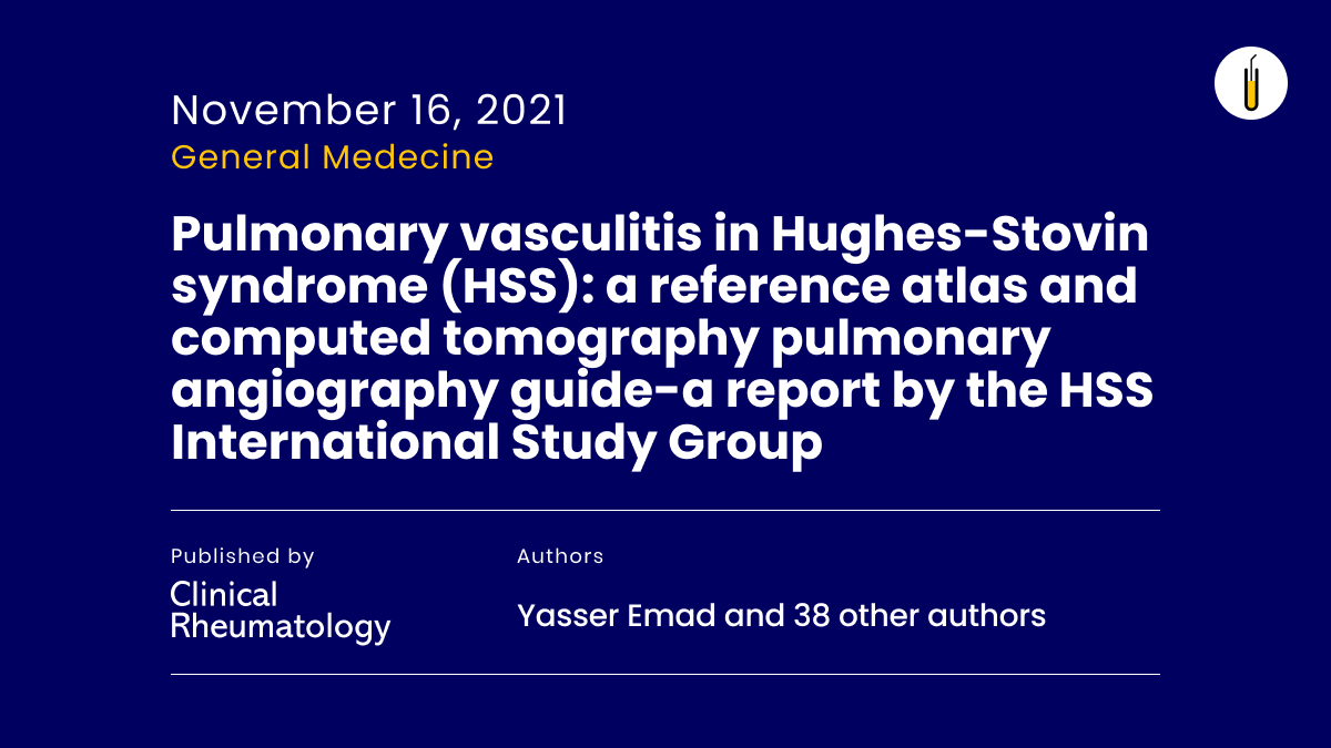juisci's tweet image. 🍋SHOT OF THE DAY | 27/01/2022🍋

&quot;Pulmonary vasculitis in Hughes-Stovin syndrome (HSS): a reference atlas and computed tomography pulmonary angiography guide-a report by the HSS International Study Group&quot;

More info➡️app.juisci.com/post/pulmonary…

#MedTwitter #MedEd #Shotofscience