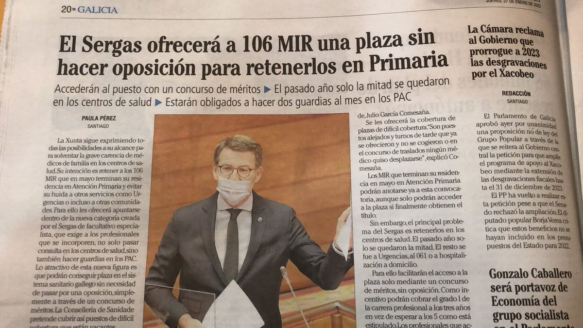 FabianValeroABG's tweet photo. Un MIR sin experiencia puede ser fijo sin oposición, pero un médico con 20 años de trabajo a sus espaldas como interino tiene que superar un proceso selectivo y no siquiera tiene carrera profesional. Igualdad, mérito y capacidad lo llaman https://t.co/kPyPTVo0Wb