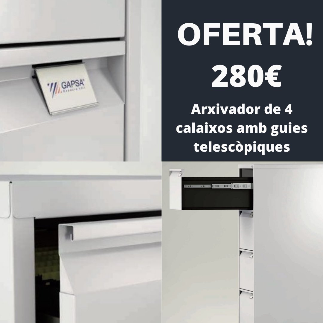 redortaoffice's tweet photo. ⚡️OFERTA⚡️

📢Arxivador de 4 calaixos amb guies telescòpiques 

☑️Segueix-nos per estar al corrent de tot el que anirem publicant https://t.co/ZDlrZ16ddX