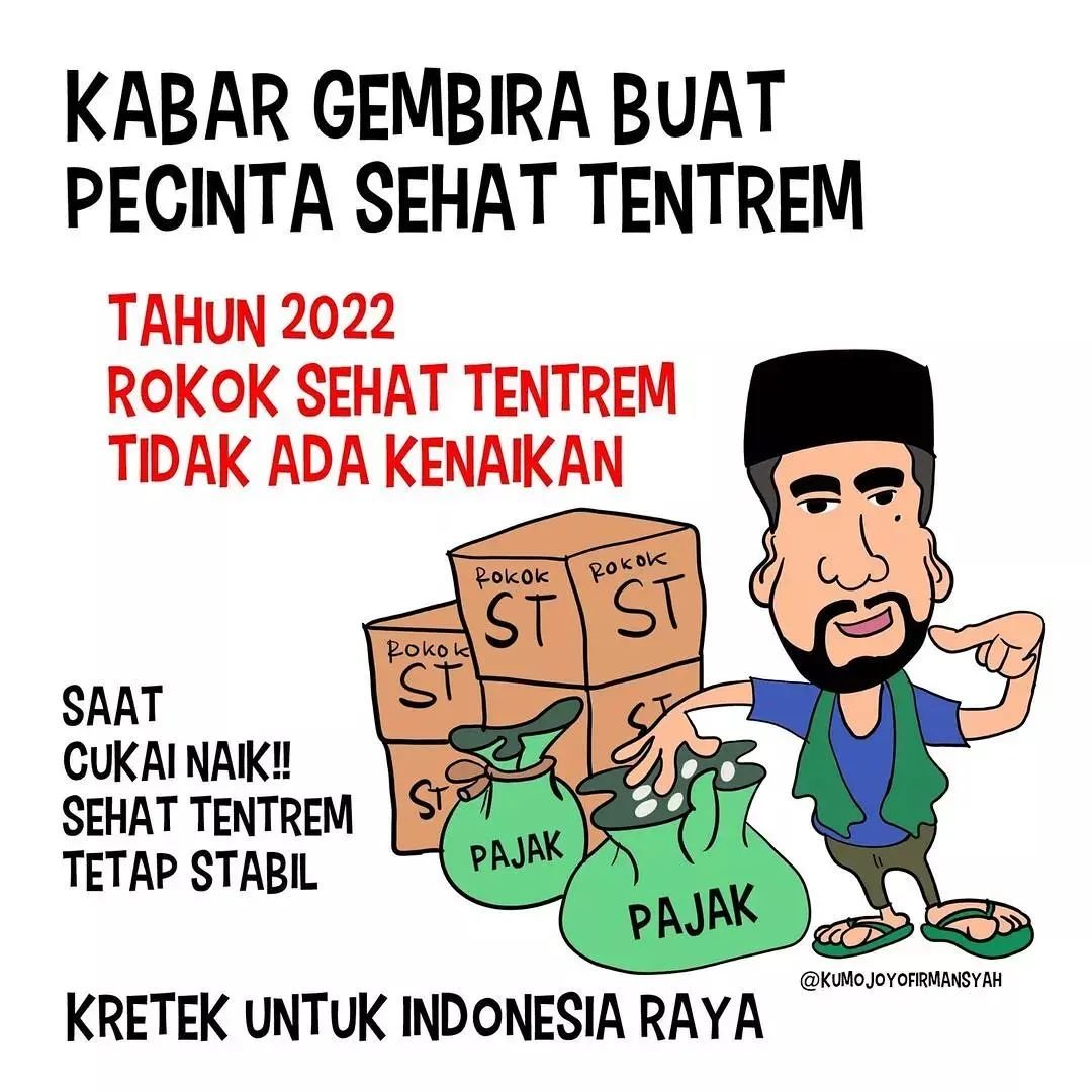 rokokst's tweet photo. Jangan panik, jangan labil !!!

(cakeeep....)

Saat Cukai Naik, #rokokst TETAP Stabil

Yes gak naik, #sehattentrem tetap #untukindonesiaraya

#stholics #kretek #rokokkretek #kretekindonesia #cukairokok #2022 https://t.co/tRK90PMg0A