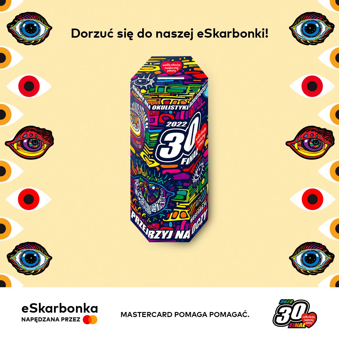 Wyborcza_Krakow's tweet photo. Mastercard pomaga pomagać, napędzając eSkarbonki. Jedna z nich jest nasza!! ❤️ Razem zbliżamy się do 30. Finału. Możesz wesprzeć WOŚP i zagrać z nami dla okulistyki dziecięcej ➡️https://t.co/SFOM0D3V9f. Dołącz do #dumnizpomagania! #wosp2022 #eSkarbonkaWOSP https://t.co/9PlSjQgVqv
