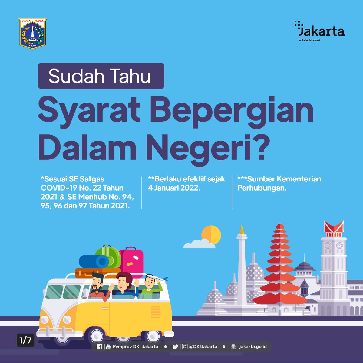 DKIJakarta's tweet photo. Kemenhub menyesuaikan aturan syarat perjalanan dalam negeri untuk moda transportasi darat, laut, udara dan kereta api.

#ppkmlevel2 #ppkmjakarta #syaratperjalananorangdalamnegeri #jakartatanggapcorona #dkijakarta #dishubdkijakarta #kotakolaborasi #jagajakarta https://t.co/Yqpu8gKQAn