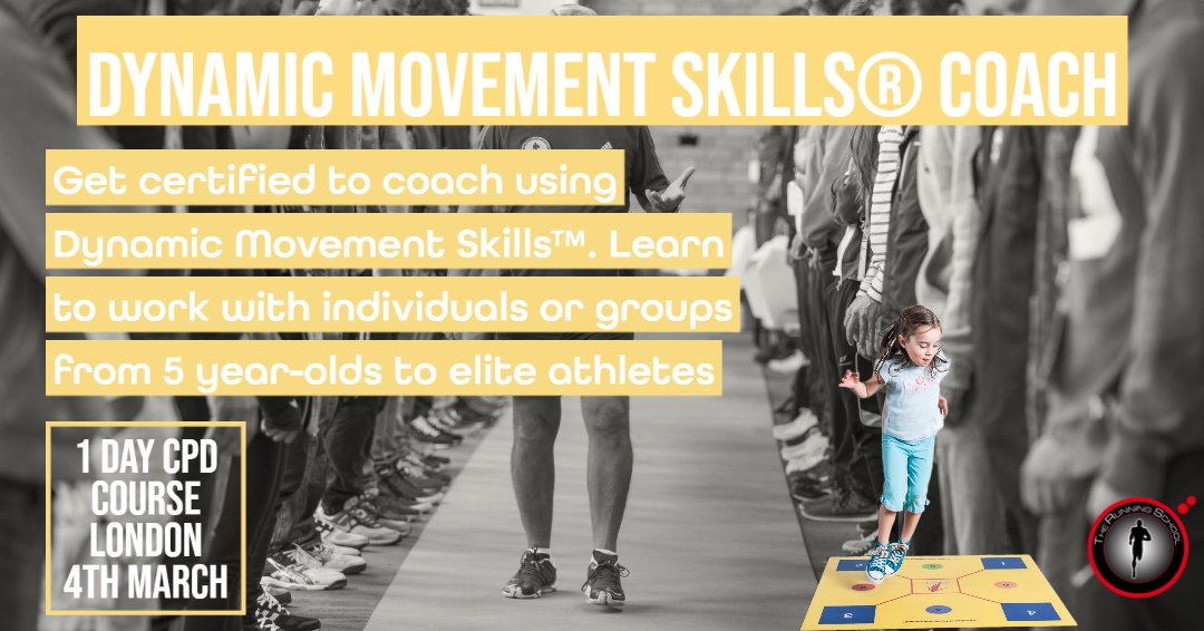 This 1-Day CPD course will teach you the background, research, coaching methodology &amp; practical applications of Dynamic Movement Skills™.
Learn the theory of movement re-education, development of gross motor skills &amp; training the nervous system. runningschool.com/product/dynami… #dms
