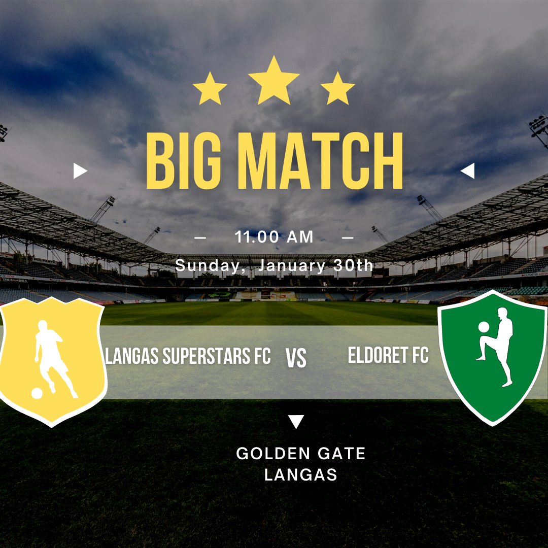 eldoret_fc's tweet photo. Sunday | We will play two crucial matches against L.S.S. We will do our best to grab all the two wins.
#EldoretFC
#Eldoret
#Langas https://t.co/SVcbOphVv3