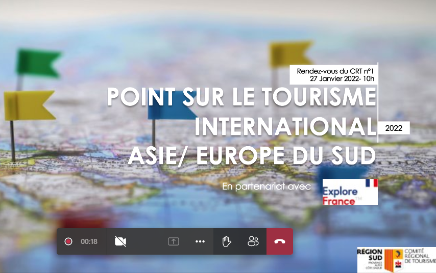 rudysalles's tweet photo. Premiers #RDVduCRT de l’année pour un état de situation sur le tourisme international. Aujourd’hui zoom sur les marchés Asie/Europe du Nord et Europe du Sud/ Amérique
@CRT_RegionSud
@atout_france https://t.co/kXDxm8xQD2